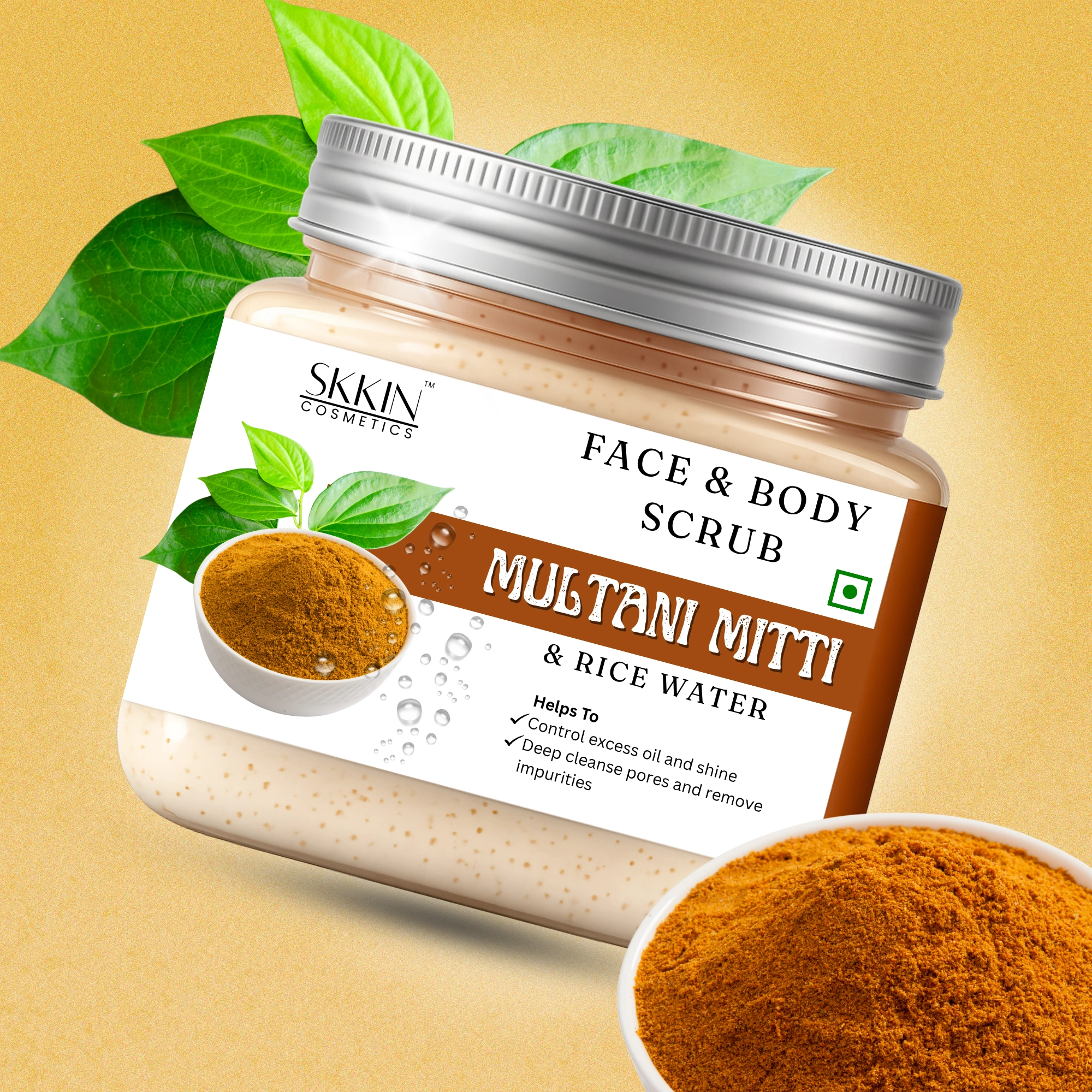 SKKIN Multani Mitti & Rice Water Face & Body Scrub 380gm